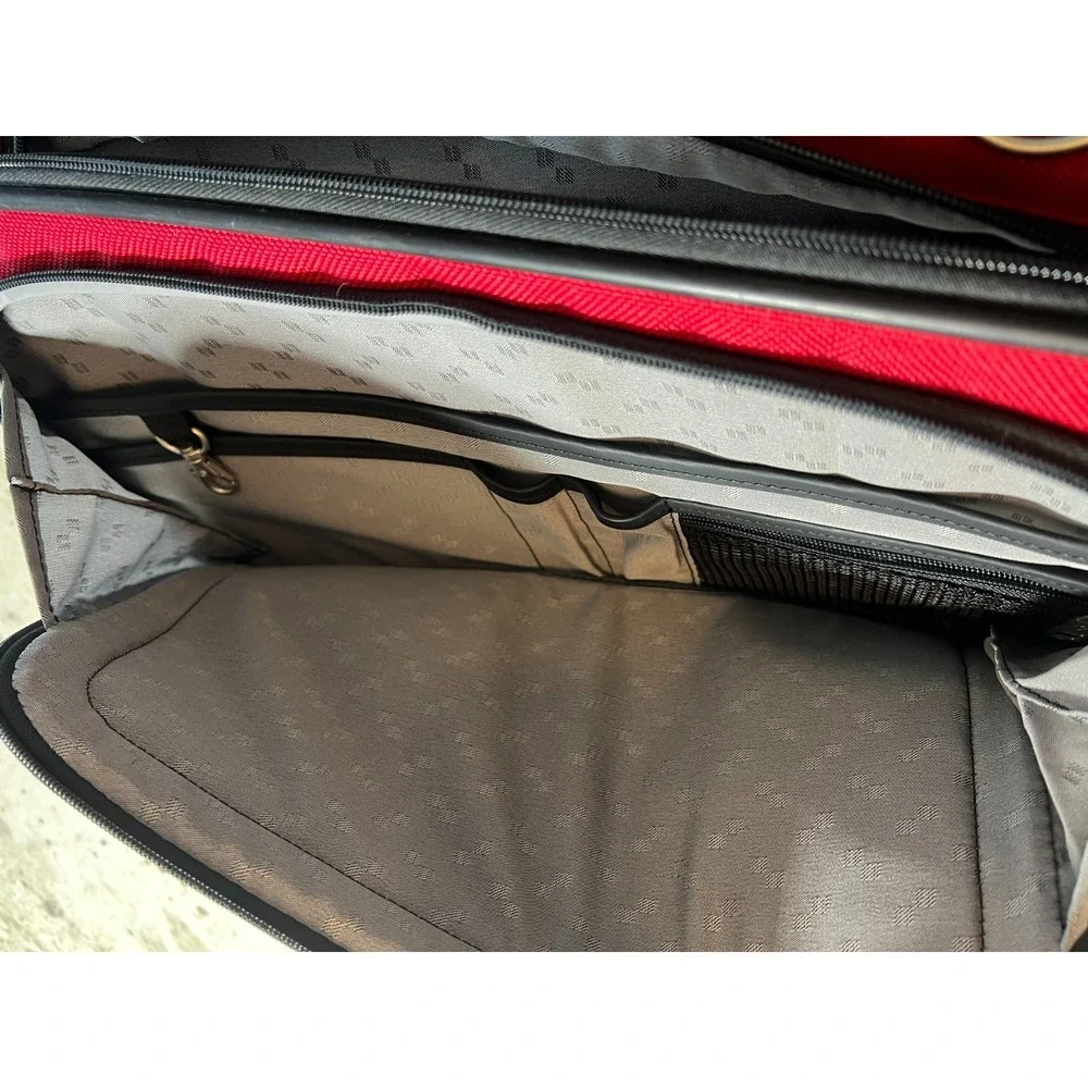 Samsonite Red Padded Laptop Bag Briefcase Messenger Carry On 17